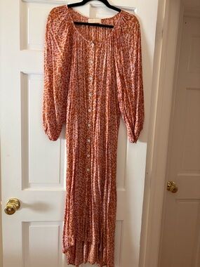 Natalie Martin Alex Midi Dress with sash. Size Medium